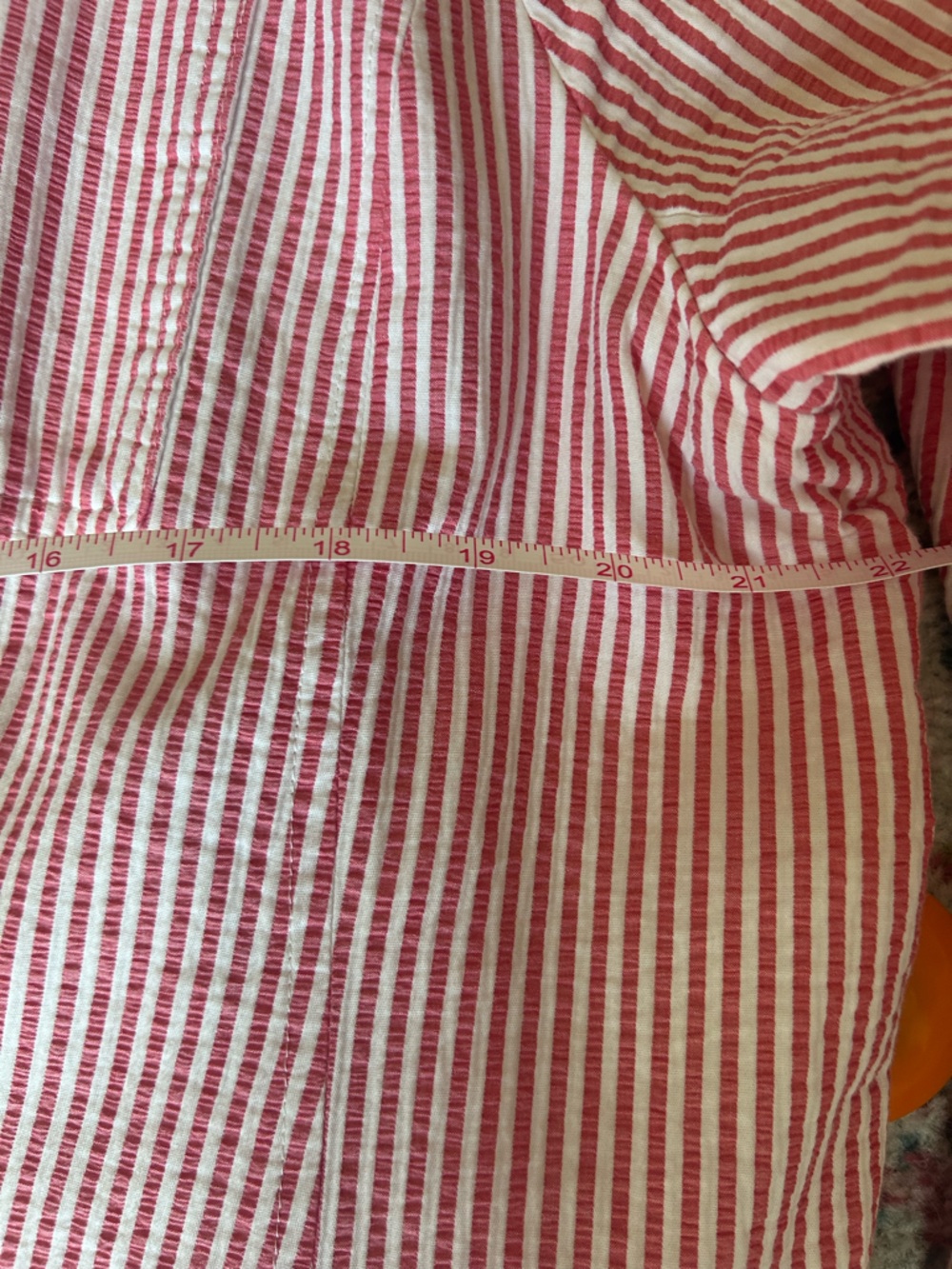 Talbots Pink and White Striped Cotton Blazer - Picture 8 of 10